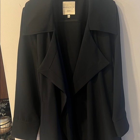 Bagatelle Women's NWOT Elegant Black Trench Coat - Picture 1 of 12